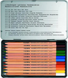 Lápices Colores Acuarelables Lyra Rembrandt Aquarell Set 12 Piezas - Rembrandt - vista lateral