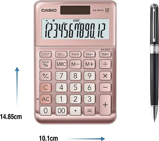 Calculadora De Escritorio Casio Ms-120fm Rosa - Casio - detalle