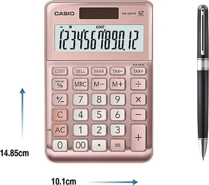 Calculadora De Escritorio Casio Ms-120fm Rosa - Casio - detalle