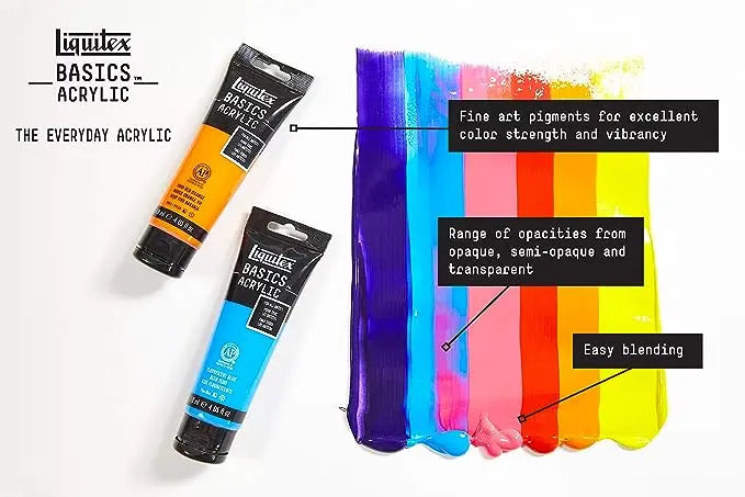 Pintura Acrílica Basics Set 12 Colores Tubo 22ml Liquitex - Liquitex - vista lateral