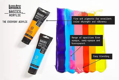 Pintura Acrílica Basics Set 12 Colores Tubo 22ml Liquitex - Liquitex - vista lateral