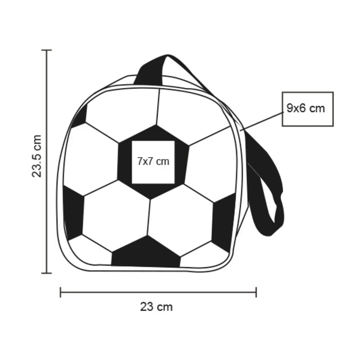 Lonchera Balon Futbol For Promotional Compartimento Interior Permeable - For Promotional - vista lateral