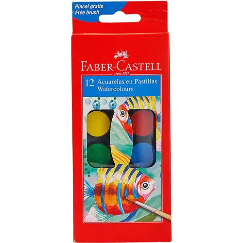 Acuarelas Infantil Faber Castell 24mm Estuche 12 Pz - AKSI - uso