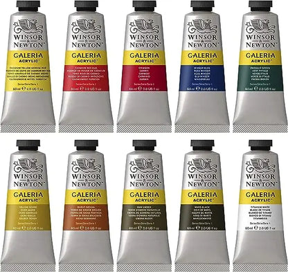 Set 10 Pinturas Acrílica Galeria Tubo 60ml Winsor & Newton Winsor & Newton