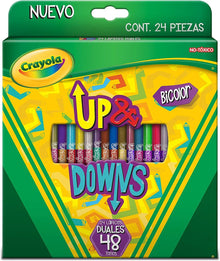 24 Lapices Color Doble Punta 48 Tonos Up & Downs Crayola - Crayola - vista lateral