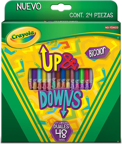 24 Lapices Color Doble Punta 48 Tonos Up & Downs Crayola - Crayola - vista lateral