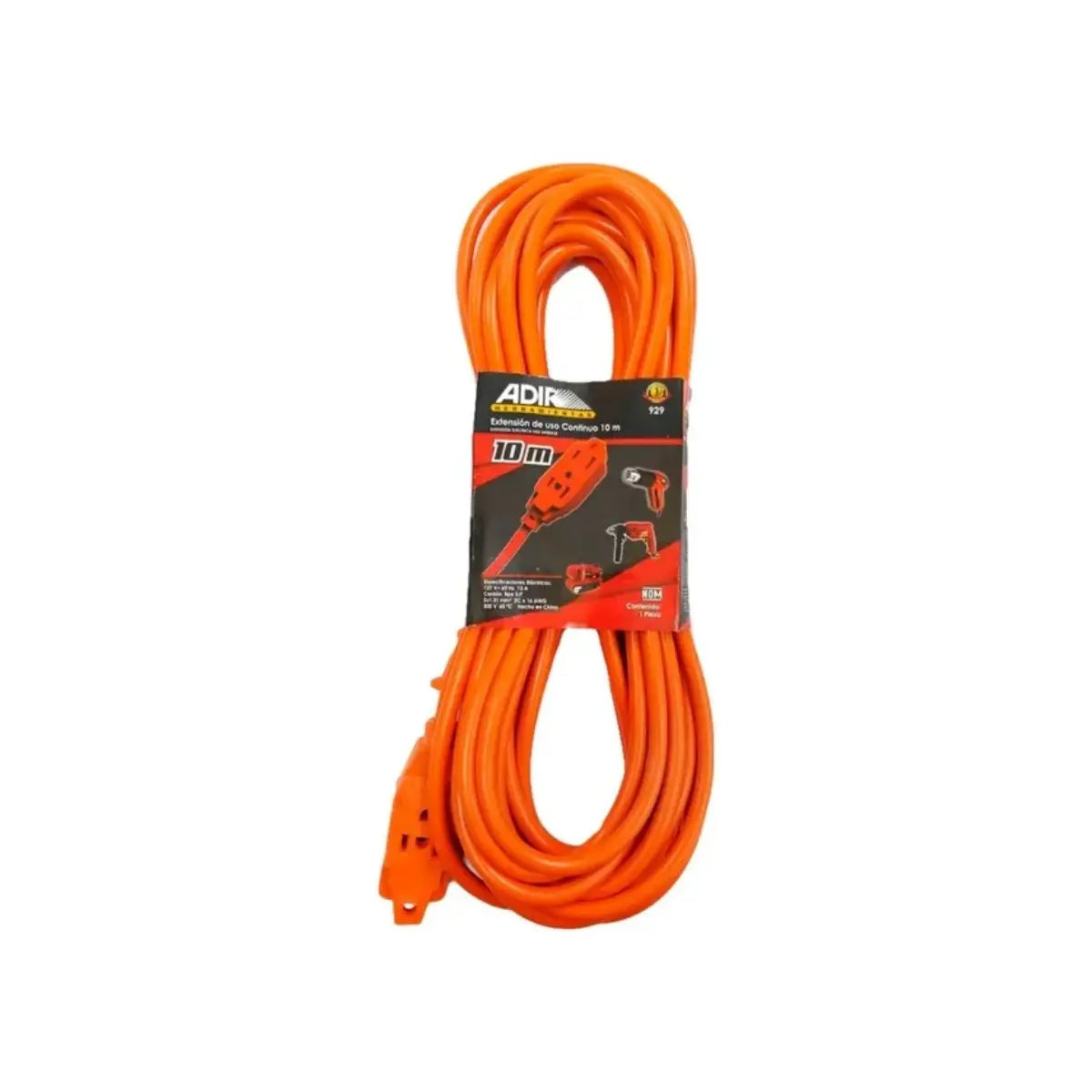 Extension Electrica de Uso Rudo 10 m Adir - Adir