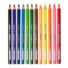 12 Colores Triangulares Jumbo Kores Punta 5mm + Sacapuntas - Kronaline - accesorios