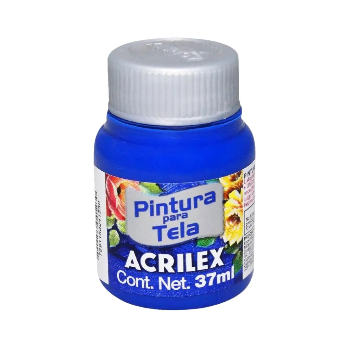 Tinta Para tecido Acrilex frasco 37 Ml tinta para tela mate Azul Cobalto - Roel