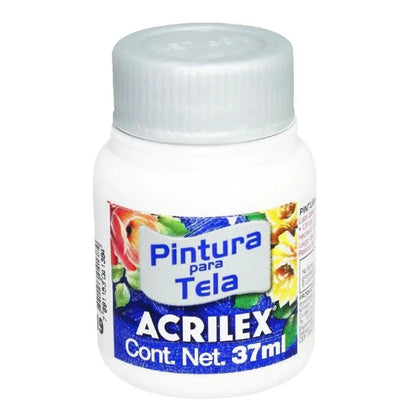 Pintura Tela Mate Acrilex 37ml Acrilica Escoge Color Blanco - Roel
