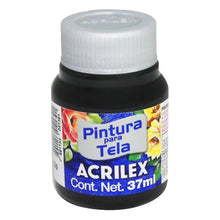 Pintura Tela Mate Acrilex 37ml Acrilica Escoge Color Negro - Roel