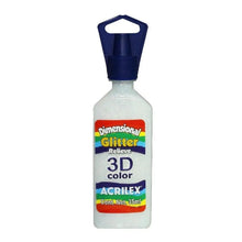 Pintura Tela Glitter Relieve 35ml Acrilex 3d Varios Colores Cristal - Roel