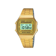 Reloj Casio Vintage Unisex Color de la correa Dorado Color del bisel Dorado Color del fondo Azul claro - Casio - vista lateral