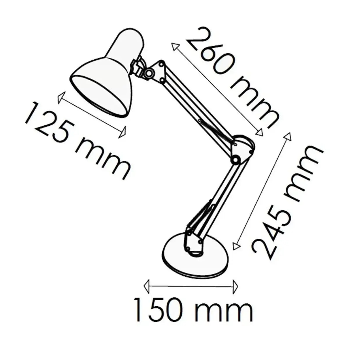 Lampara De Escritorio 2 En 1 Base E27 40 W Blanco Adir - Adir