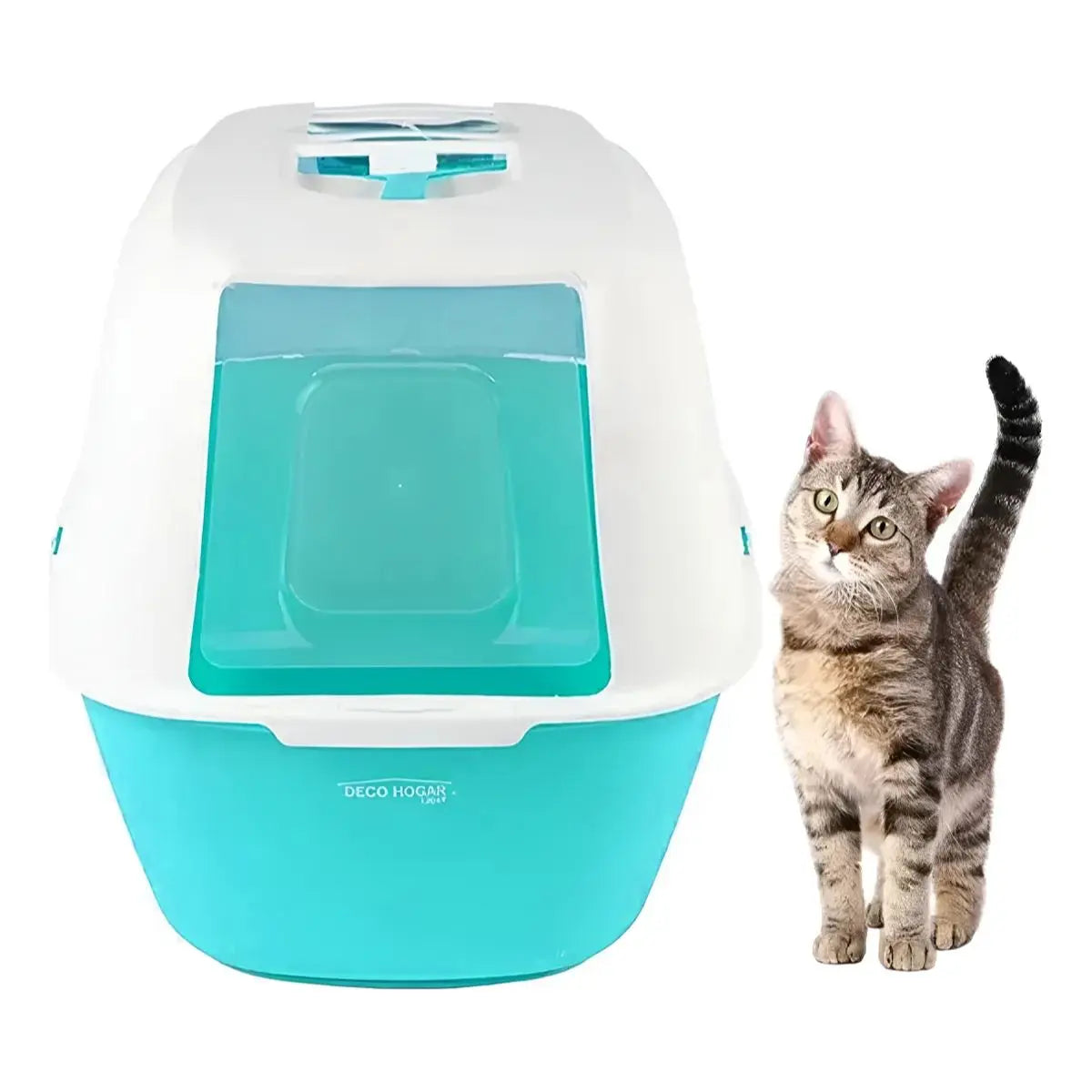 Arenero Adir Gato Cerrado Pala Filtro Sanitario Azul - Adir - empaque