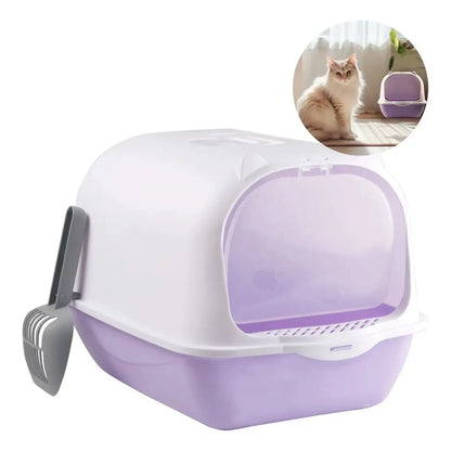 Arenero Adir Cerrado Gatos Sanitarios Pala Morado - Adir - accesorios