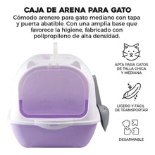 Arenero Adir Cerrado Gatos Sanitarios Pala Morado - Adir - vista trasera