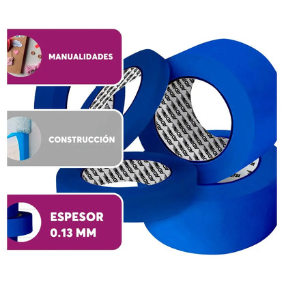 Masking Tape Larga Duracion 1 1/2" 6 Pack Adir - Adir