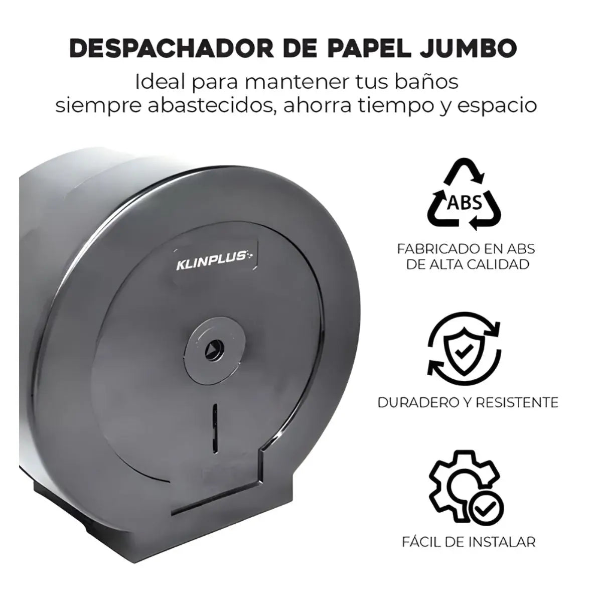 Portarollo Jumbo ABS Negro Translucido Adir - Adir - detalle
