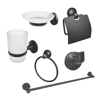 Set De Accesorios Para Baño Acabado Negro Mate Adir - Maxflu - empaque