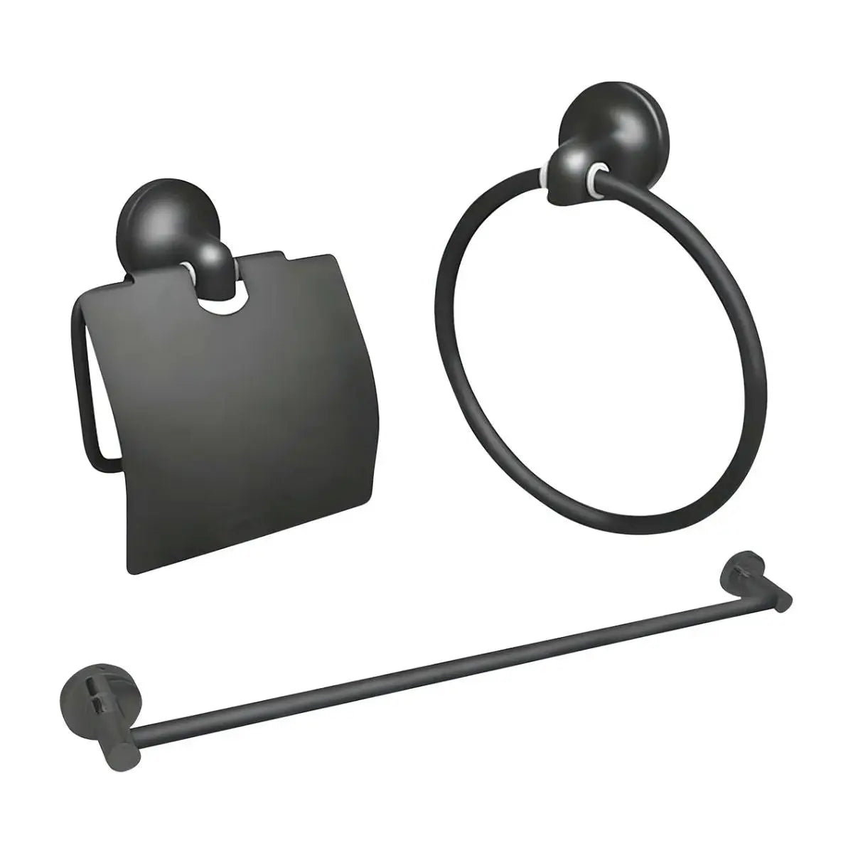 Set De Accesorios Para Baño Acabado Negro Mate Adir - Maxflu - detalle