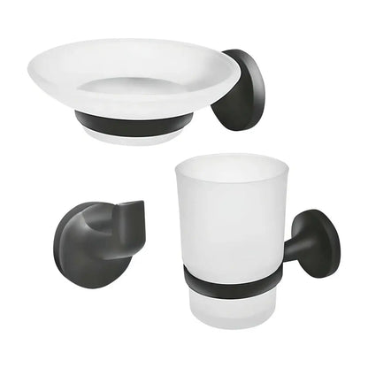 Set De Accesorios Para Baño Acabado Negro Mate Adir - Maxflu - vista trasera