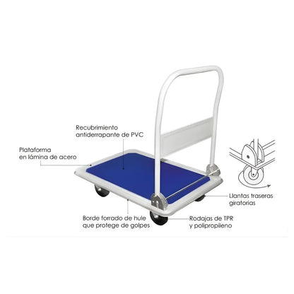 Carrito Plegable Tipo Plataforma Adir 150 kg - Adir