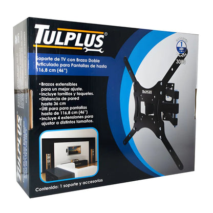 Soporte TV Con Brazo Articulado Tulplus Adir Para Pantalla 46" - Adir - empaque
