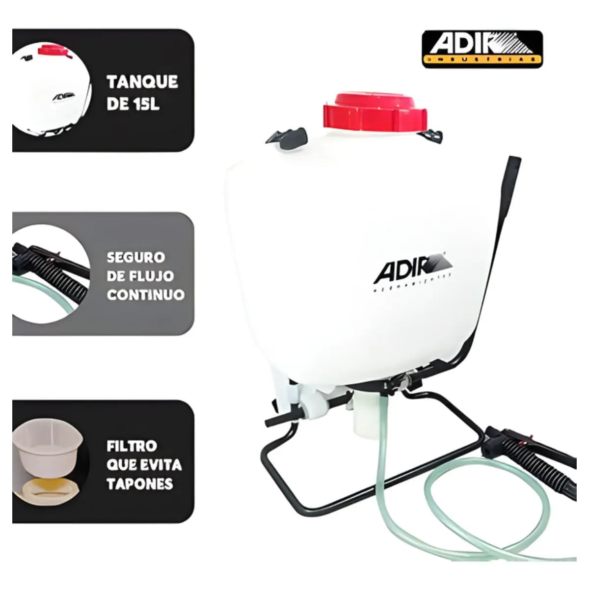 Fumigadora De Mochila Agricola 15 L Adir - Adir - vista lateral