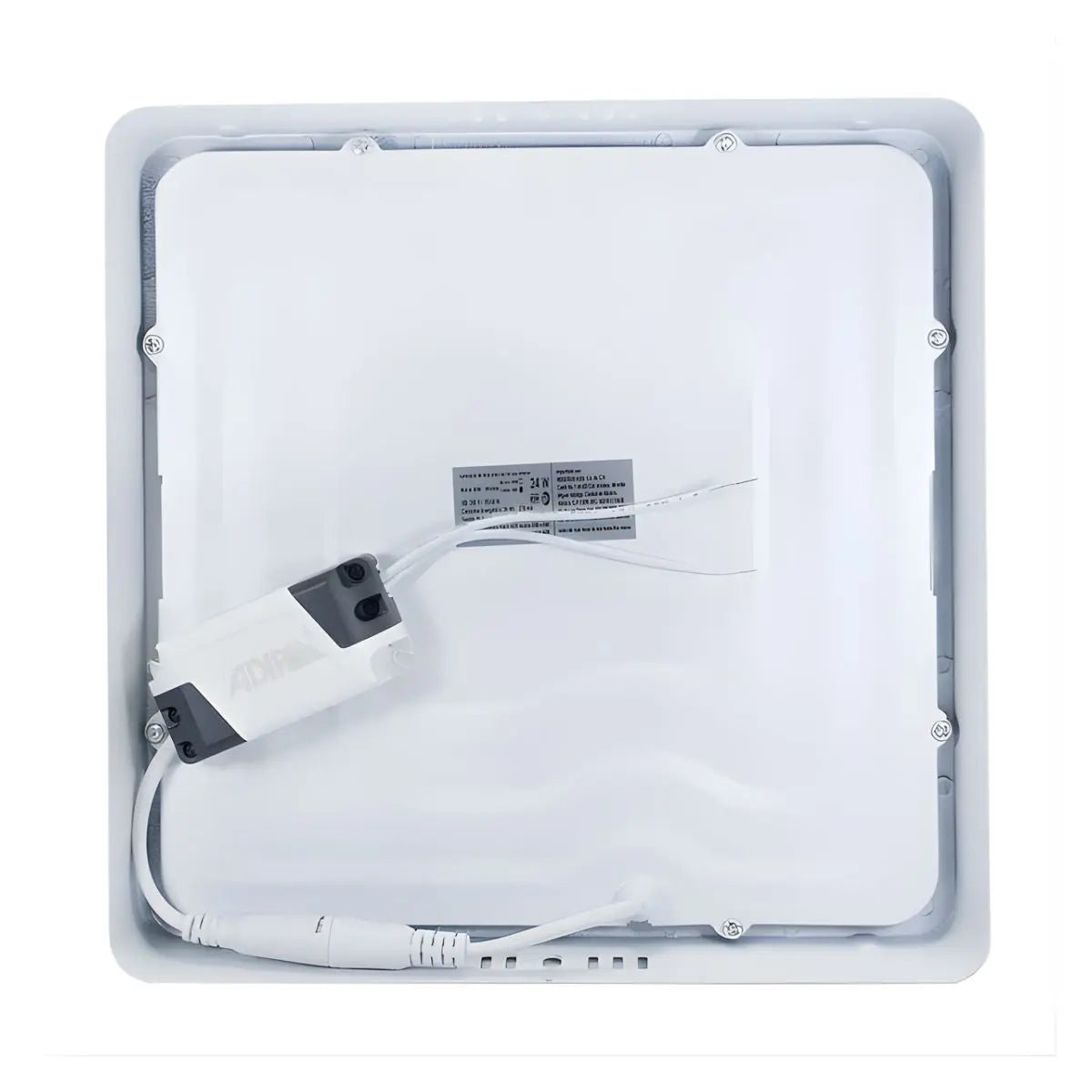 Luminaria LED Cuadrada de Sobreponer Adir 18W – Luz Cálida - Adir - vista lateral