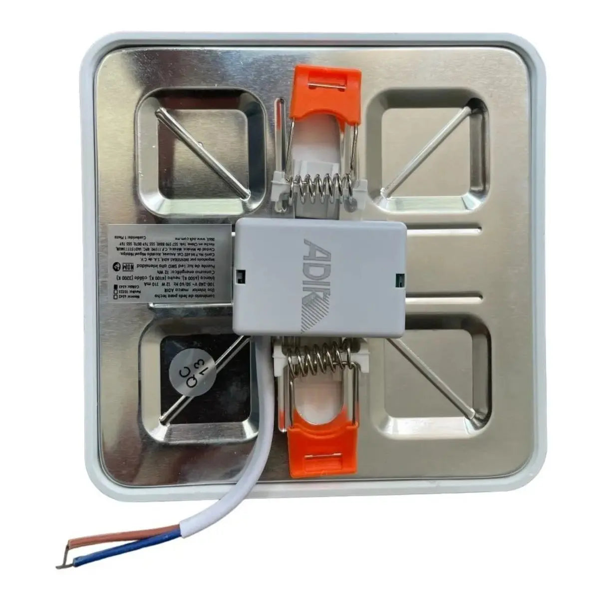 Luminario Adir Led Cuadrado Luz Calido Ajustable - Adir