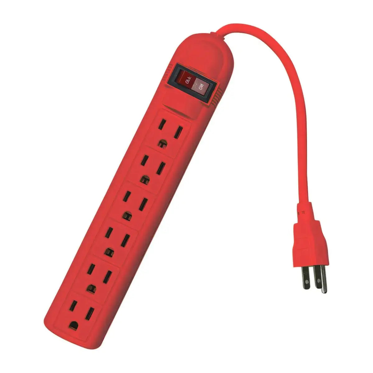 Barra Multicontacto 6 Entradas C/Interruptor Rojo Adir - Adir