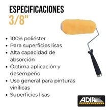 Rodillo Pintar Adir 9" Superficies Lisa - Adir - vista lateral
