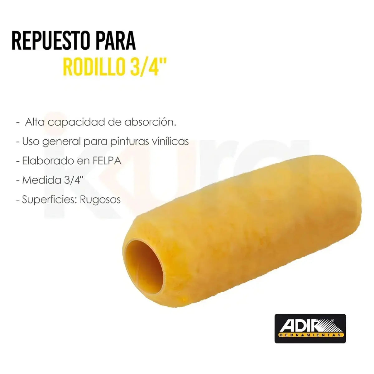 Repuesto Rodillo Adir Superficies Rugosas 9 3/4 - Adir