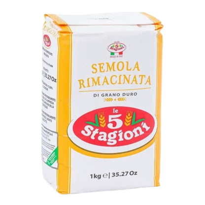 1kg Semolina de Trigo Grano Duro Le 5 Stagioni - Le 5 Stagioni - vista lateral
