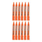 12 Marcatextos A-ink Resaltador Punta Cincel Color Naranja - Mae