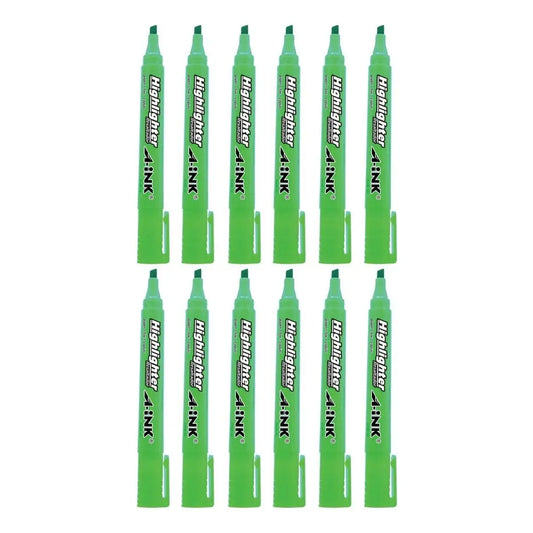 CAJA CNO 12 PIEZAS Resaltador Textos Verde A-INK - Mae