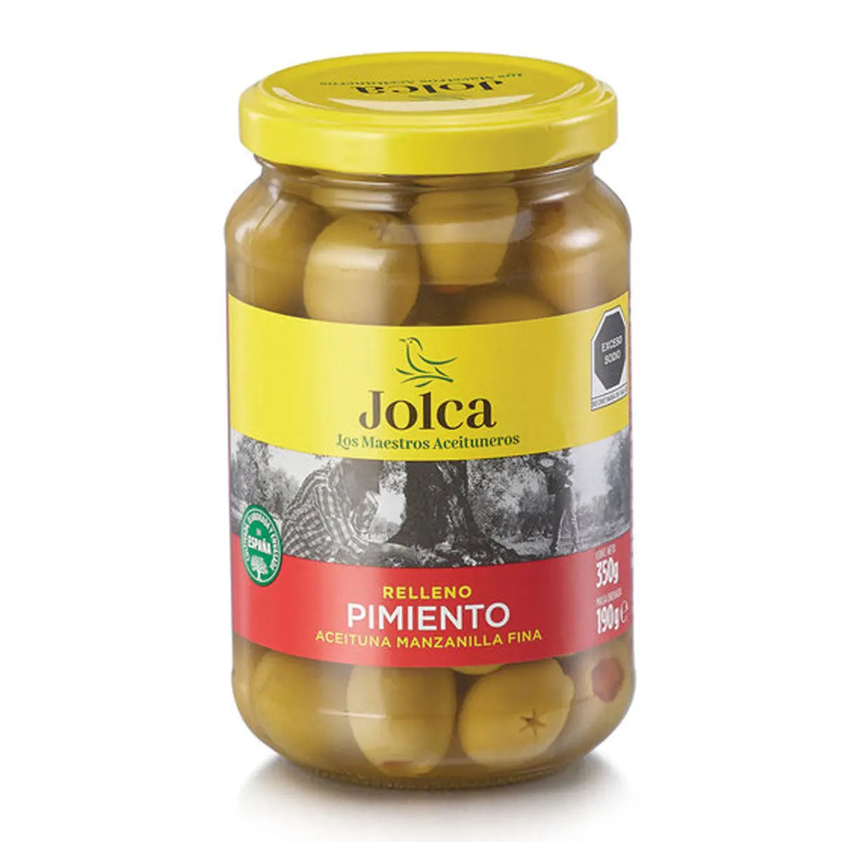 Aceituna Rellena de Pimiento 350g - Cesarfer - vista lateral