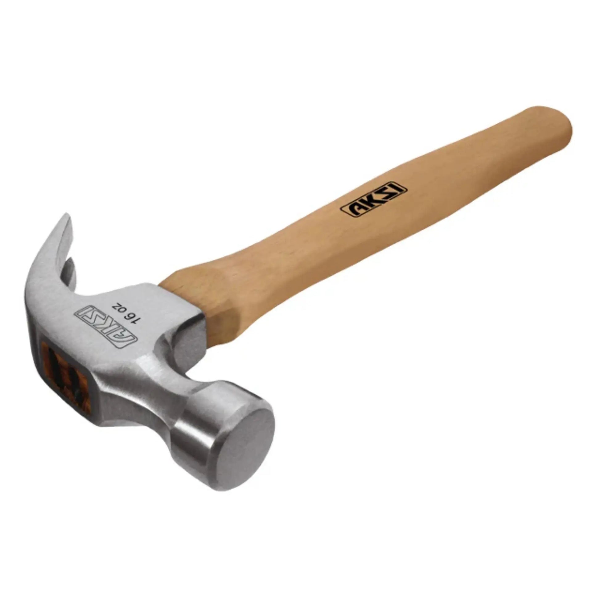 Martillo mango madera uña curva 16 Oz. Aksi - Aksi