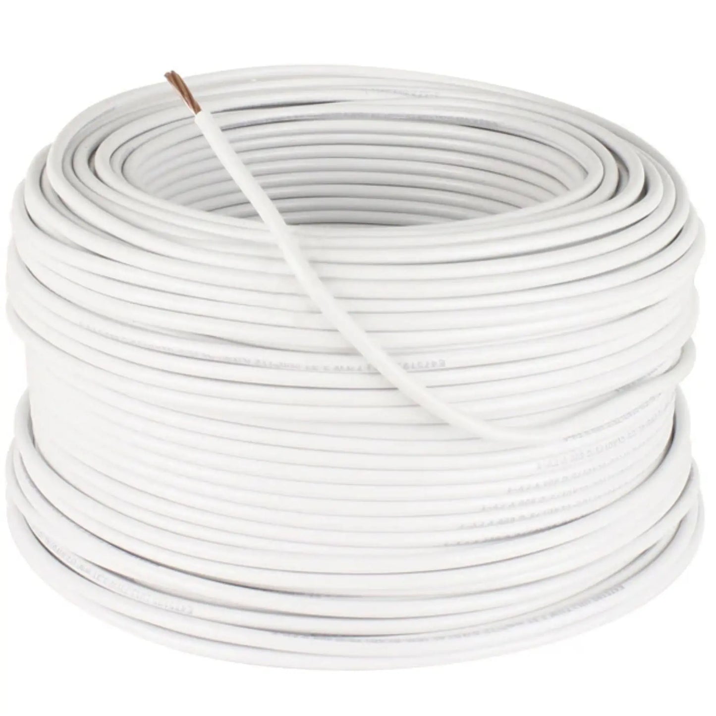 Cable THW CCA UL Cal. 12 blanco, rollo de 100 mts Aksi - Aksi