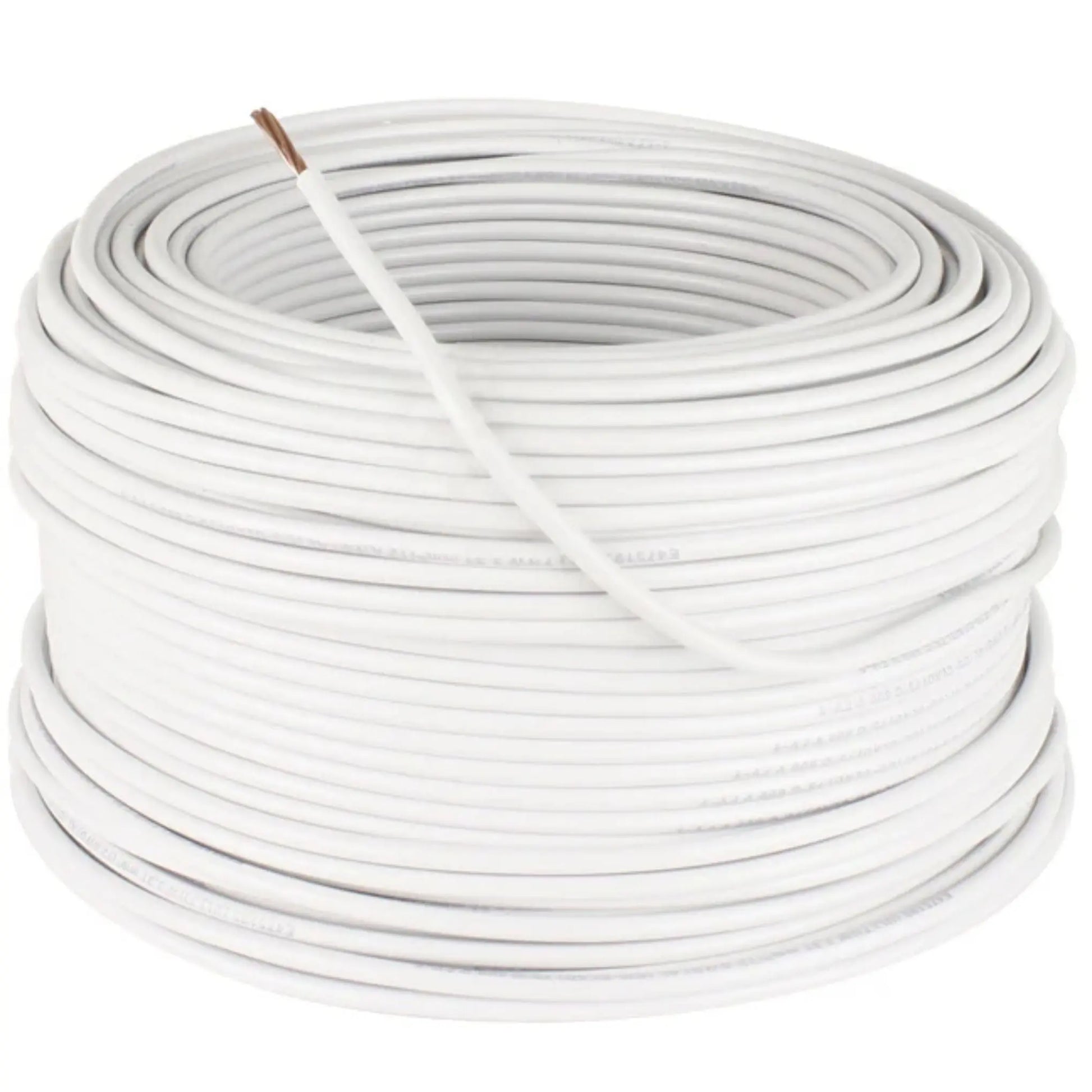 Cable THW CCA UL Cal. 12 blanco, rollo de 100 mts Aksi - Aksi