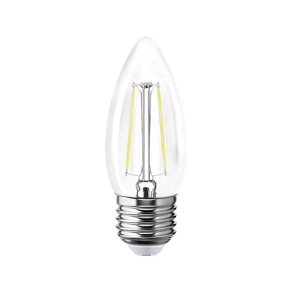 6 pz Foco LED filamentos VELA AKSI 2W luz calida E27, caja color - Aksi - vista lateral