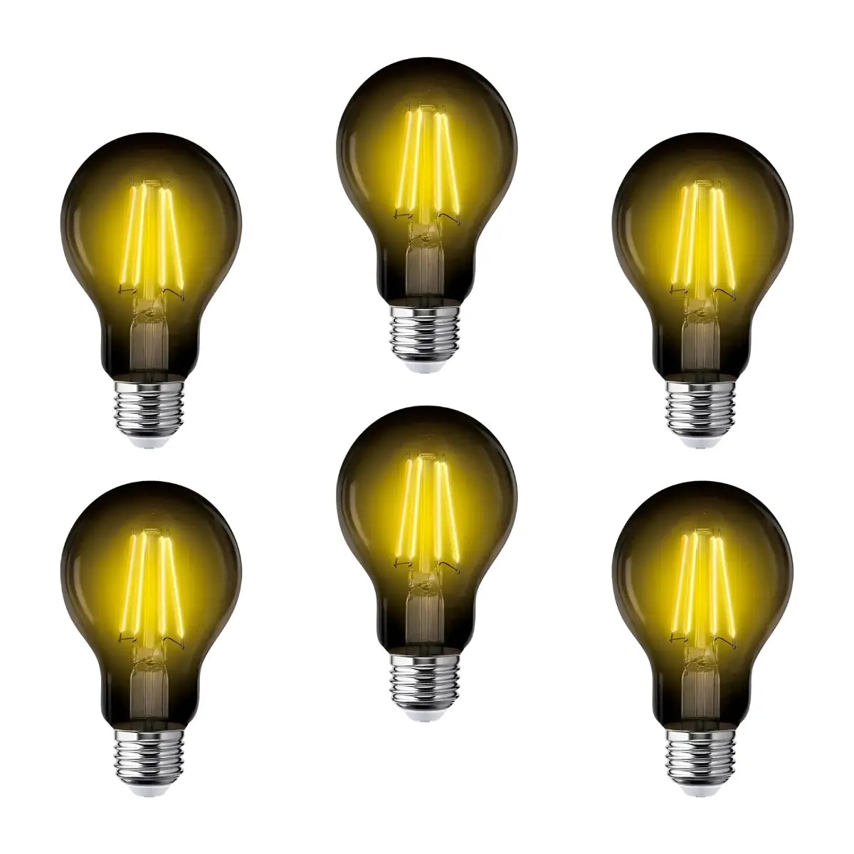 6 pz Foco filamento A19 AKSI 6W, Amarillo - Aksi - vista lateral