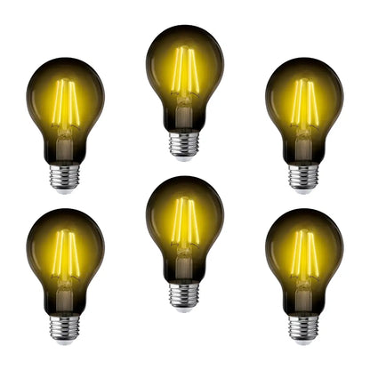 6 pz Foco filamento A19 AKSI 6W, Amarillo - Aksi - vista lateral