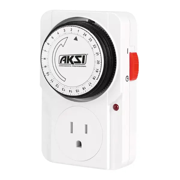 Temporizador analógico 24h, 15A, 127V Aksi - Aksi