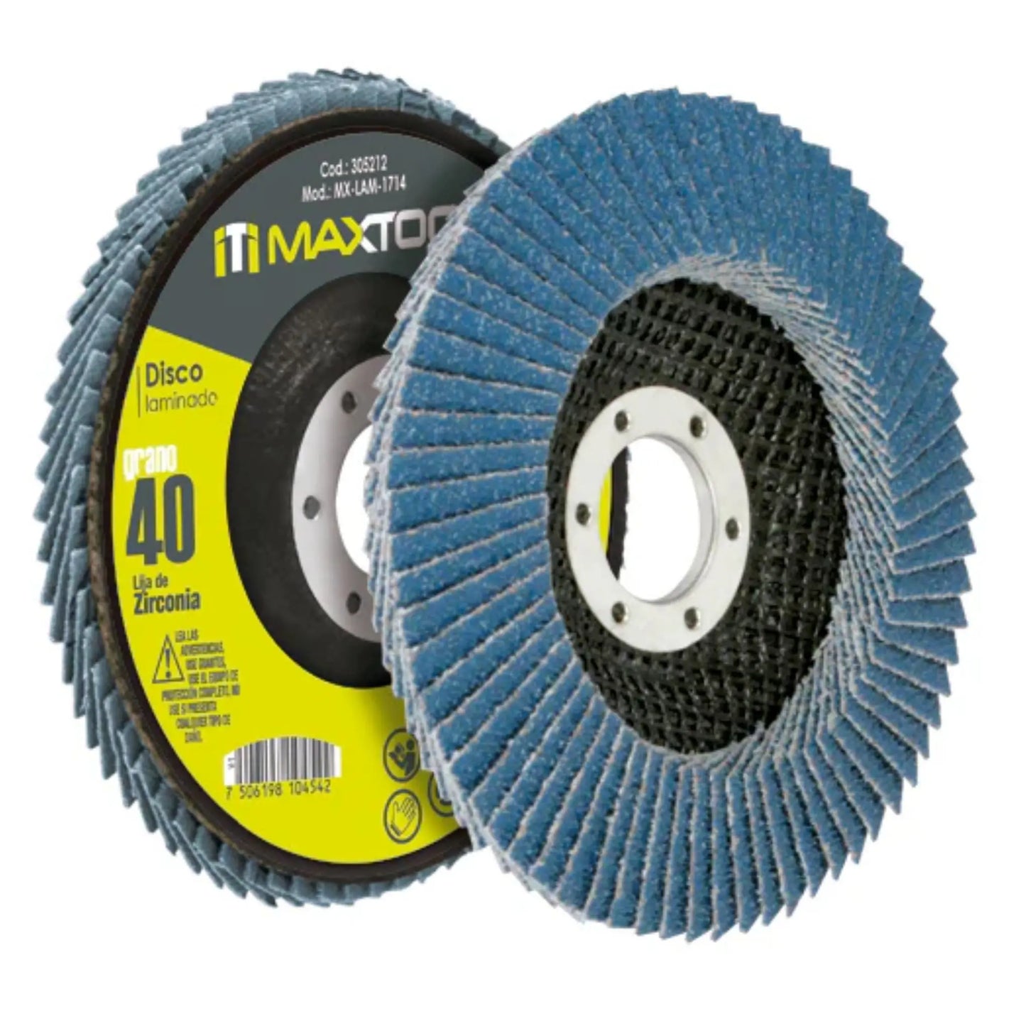 Disco laminado de 4 1/2", grano 40 Maxtool Aksi - Aksi