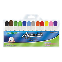 Estuche con 12 marcadores base agua, colores surtidos A-INK - Mae