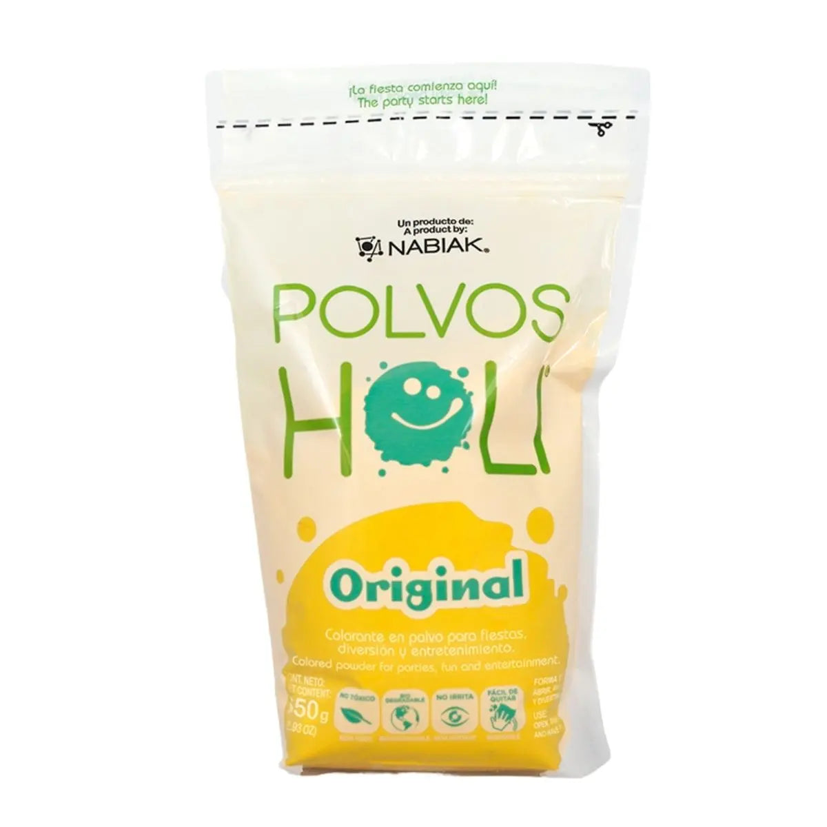 Polvos Holi Maxibolsa Original Amarillo 650gr - Polvos Holi
