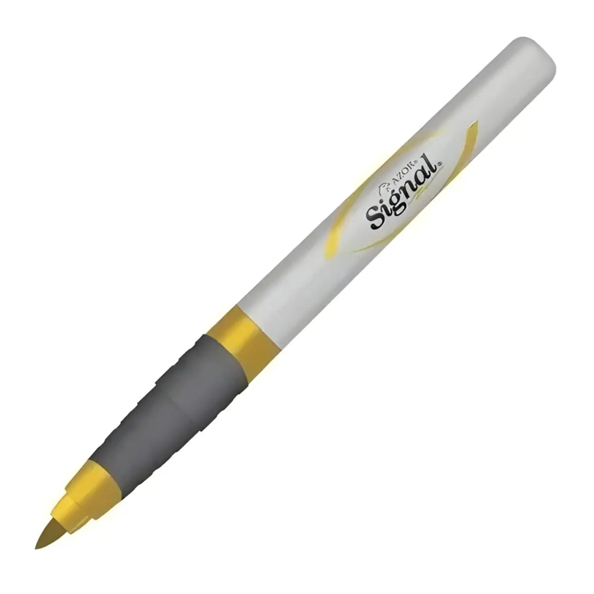 Marcadores Azor Permanente Signal Fino Punta Bala 12 Piezas Elegir Color Amarillo - Azor - vista lateral