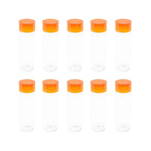 10PZS CILINDRO SPRING TRANSPARENTE TAPA COLOR NARANJA PROMOOPCION - Promoopcion
